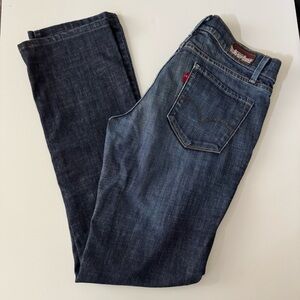Levi’s Capital E Ruler Low Rise Slim Straight Premium Denim Jeans Women’s sz 28